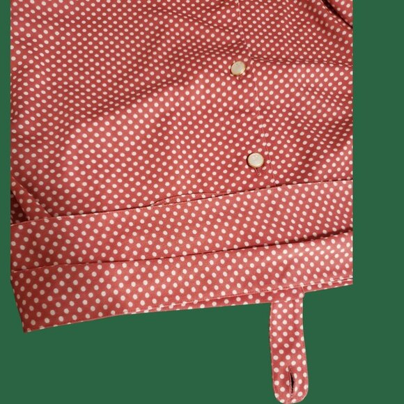 Mirumer by Asia Supreme Vtg -Style Polka Dot Shirt & Skirt Set Coral 11 - Picture 8 of 16